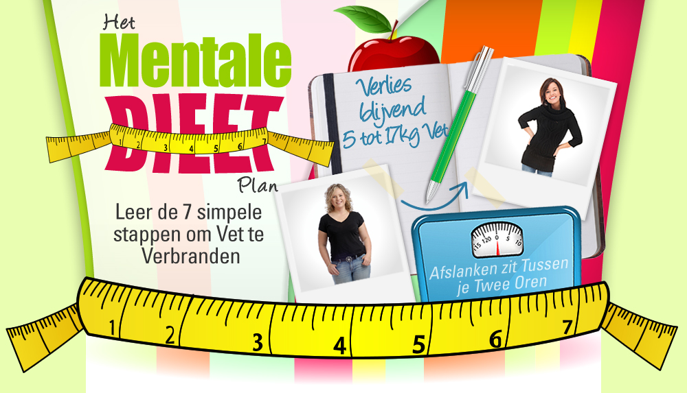 afvallen, het mentale dieet afvallen, het mentale dieet